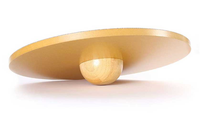 wooden wobble board