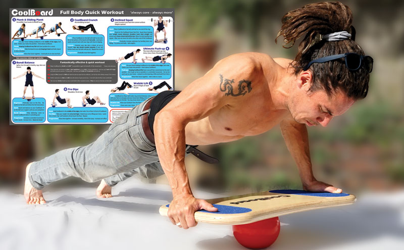 core training by muscle man with coolboard balance board core strength core muscles abdominals