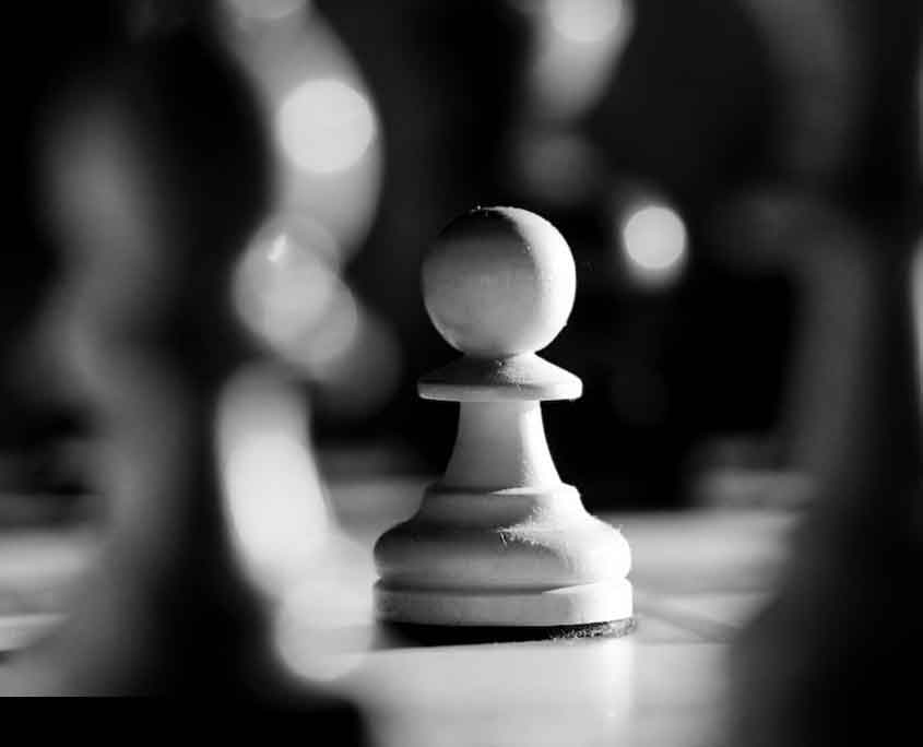 image of chess piece in sharp focus