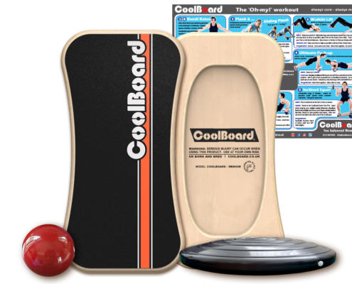 Medium CoolBoard balance board with Ball and Disc