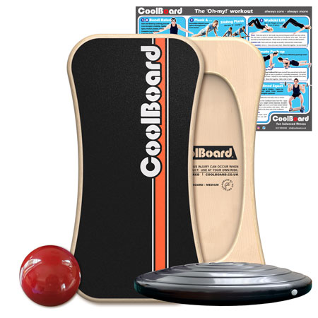 Medium CoolBoard balance board with Ball and Disc